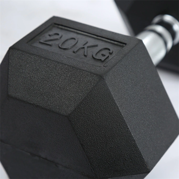 Cheap 5kg Steel Dumbellls Dumbbel Cast Iron Pesas De Gimnasio Dunbells Hexagonal Hex Gym Dumbells Set Rubber Hex Dumbbell