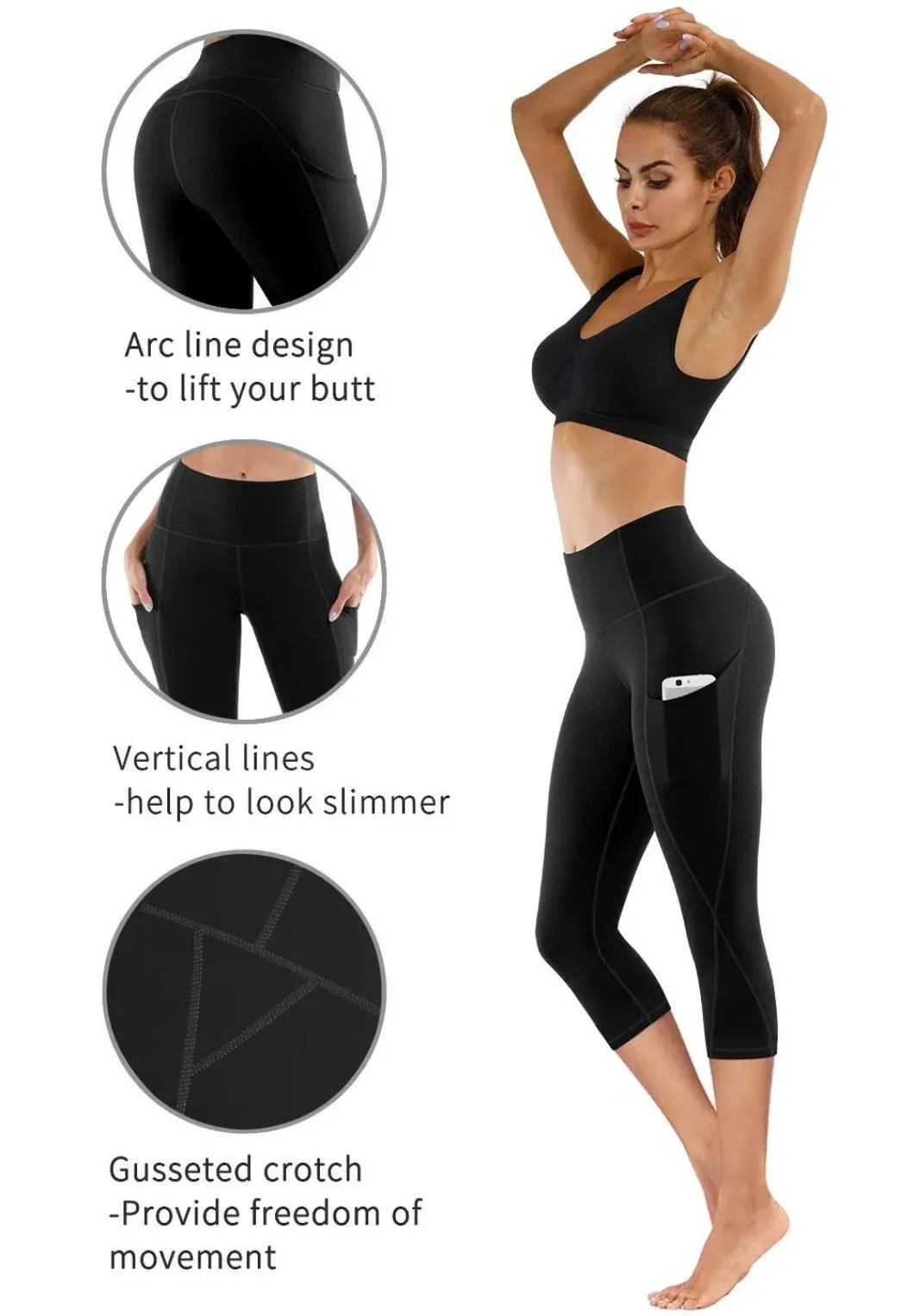 2023 New Fashion Comfortable High-Waist Hip-Lifting Yoga Sports Split Flared Long Pants Women