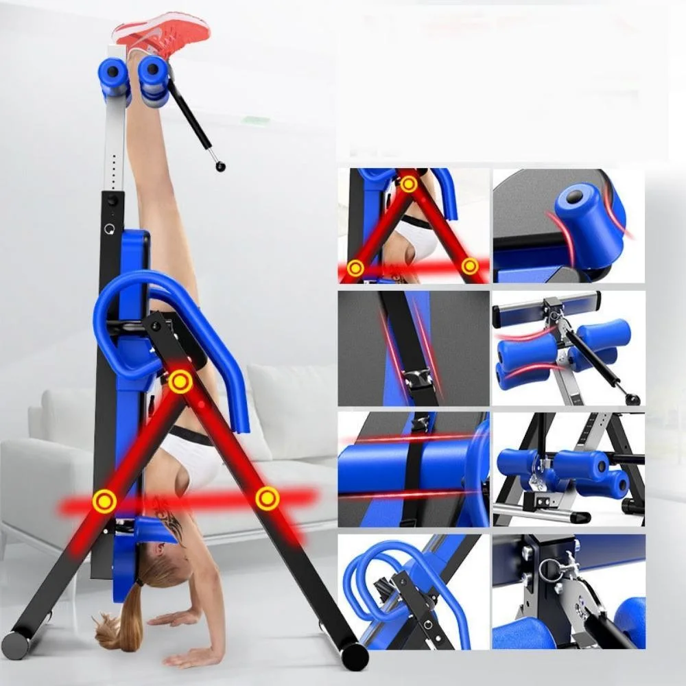 Heavy Duty Tummy Tuck Machine Lift Inversion Table Fitness Abdominal Inverted Stretcher Machine Height Yoga Standing Inverted Stool Bl19649