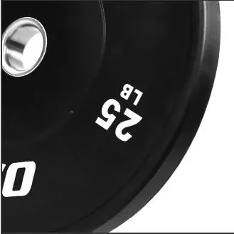 OEM Gym Fitness Barbell Equipment Black Rubber Bumper Plate Sets